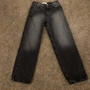 Hollister Men's Dark Gray Relaxed Jeans